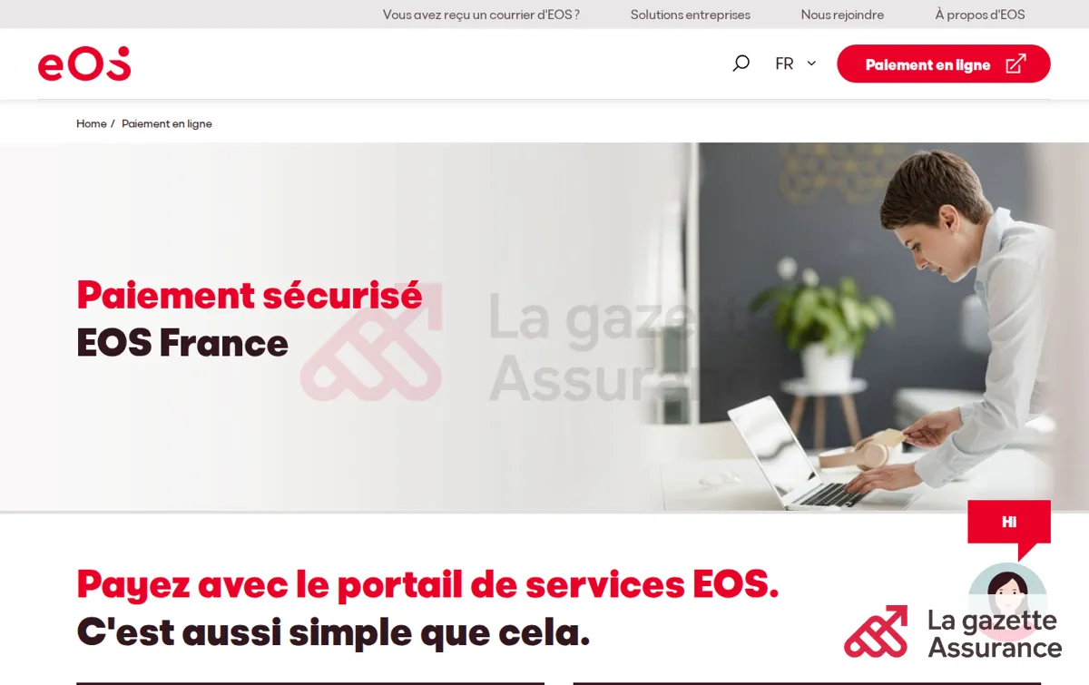 Capture : Paiement en ligne - EOS France
